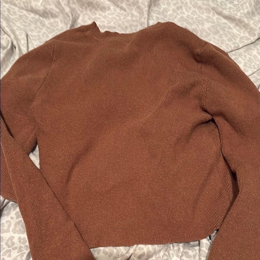 SO Brown Crew Neck Sweater Knit Classic